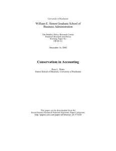 Conservatism in Accounting