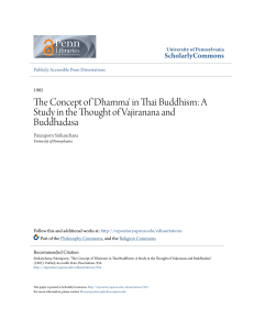 The Concept of `Dhamma` in Thai Buddhism: A