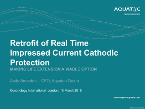 Retrofit of Real Time Impressed Current Cathodic Protection