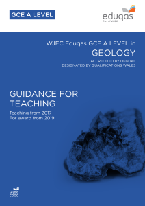 geology guidance for teaching