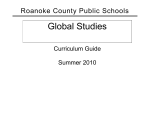 Global Studies curriculum - Roanoke County Public Schools