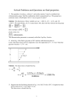 Solved Problems and Questions on fluid properties