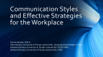 Communication Styles and Effective Strategies for the Workplace