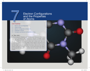 Electron Configurations and the Properties of Atoms