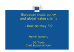 European trade policy and global value chains - how do they fit?