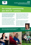 Our strategic commissioning plan 2014