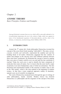 Chapter 2 ATOMIC THEORY
