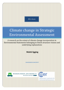 Climate change in Strategic Environmental Assessment