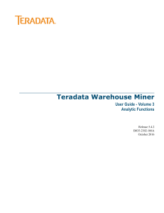 Teradata Warehouse Miner User Guide