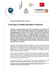 A new type of heredity described in Paramecia