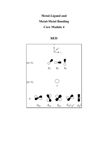 Metal-Ligand and Metal-Metal Bonding Lecture Notes