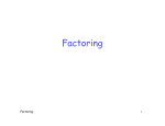 Factoring