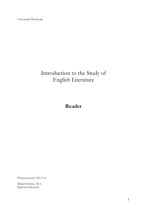 Introduction to the Study of English Literature