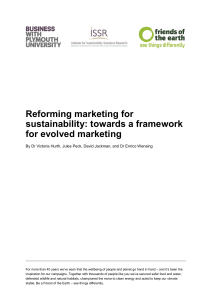 Reforming marketing for sustainability