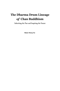 The Dharma Drum Lineage of Chan Buddhism