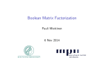 Boolean Matrix Factorization
