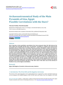 Archaeoastronomical Study of the Main Pyramids of Giza