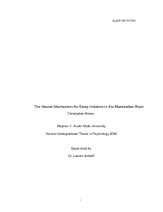 The Neural Mechanism for Sleep Initiation in the