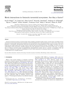 Biotic interactions in Antarctic terrestrial ecosystems: Are they a factor?