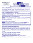 WHAT IS A TRANSITION? USING TRANSITIONS BETWEEN