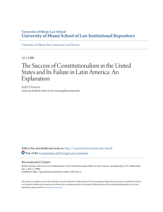 The Success of Constitutionalism in the United States and Its Failure