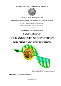 synthesis of gold and silver nanoparticles for