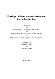 Envelope inflation in massive stars near the Eddington limit