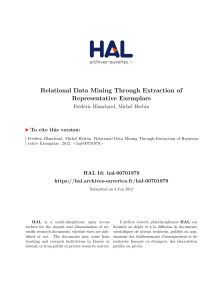 Relational Data Mining Through Extraction of Representative