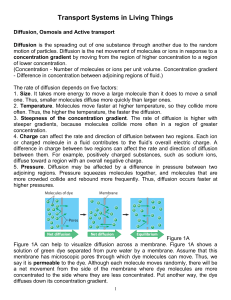 Transport Systems in Living Things