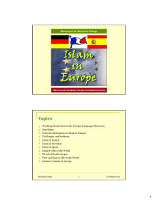 Islam in Europe - McDaniel College