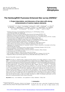 The Hamburg/ESO R-process Enhanced Star survey (HERES)