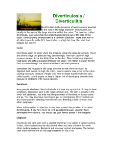 Diverticulosis and Diverticulitis