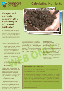 co mpost Calculating Nutrients for soils