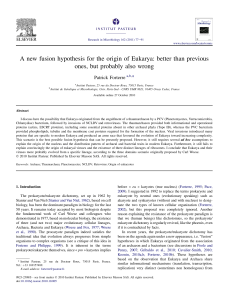 A new fusion hypothesis for the origin of Eukarya: better than