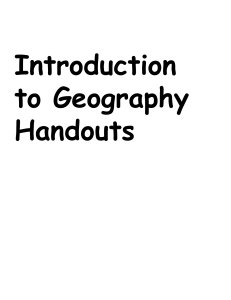 Introduction to Geography Handouts