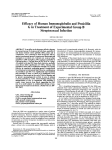 Efficacy of Human Immunoglobulin and Penicillin G in
