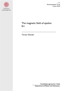The magnetic field of epsilon Eri