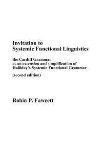Invitation to Systemic Functional Linguistics