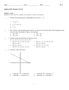 Algebra EOC Practice Test #2
