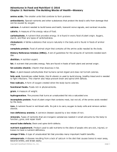 Chapter 2: Nutrients: The Building Blocks of Health