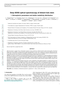 Deep SDSS optical spectroscopy of distant halo stars I. Atmospheric