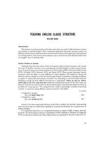 teaching english clause structure