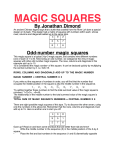 magic squares - Jonathan Dimond