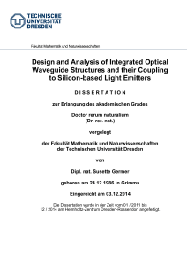 Design and Analysis of Integrated Optical Waveguide Structures and