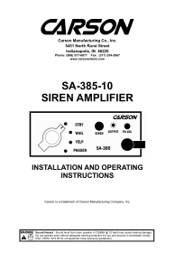 sa-385-10 siren amplifier