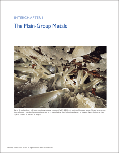 the Main-Group Metals - McQuarrie General Chemistry