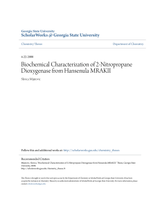 Biochemical Characterization of 2-Nitropropane Dioxygenase from