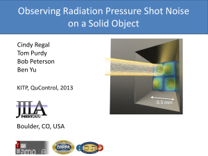 Observing Radiation Pressure Shot Noise on a Solid Object
