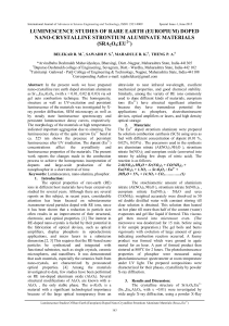 luminescence studies of rare earth (europium) doped nano