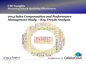 2014 Sales Compensation and Performance